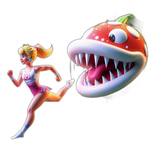 creature, food, concept art, 3d render transparent PNG cut-out