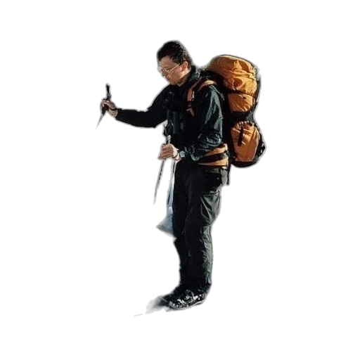 jacket, robot, weapon, staff transparent PNG cut-out