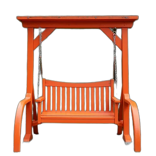 furniture, 3d render, orange, patio transparent PNG cut-out