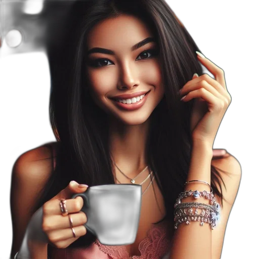 jewelry, face, photorealistic, fantasy art transparent PNG cut-out