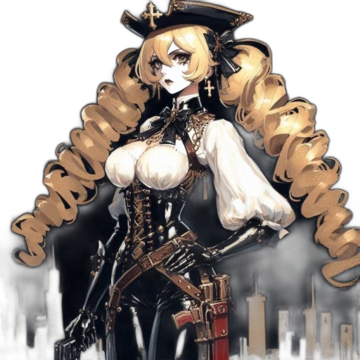 staff, weapon, hat, jacket transparent PNG cut-out