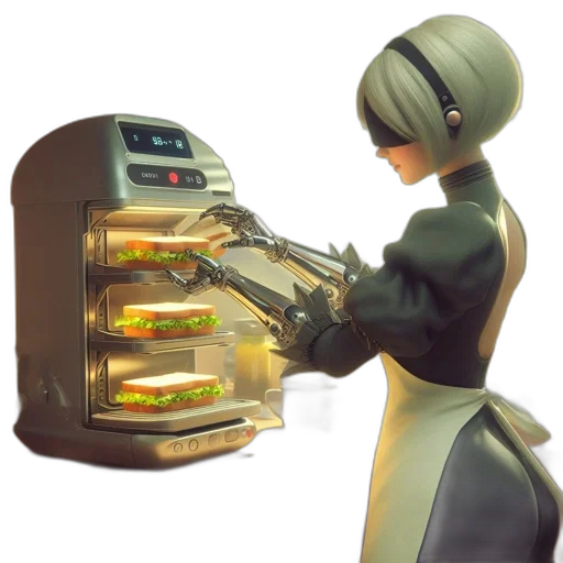 robot, weapon, food, staff transparent PNG cut-out
