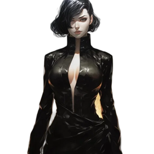 dress, jacket, staff, concept art transparent PNG cut-out