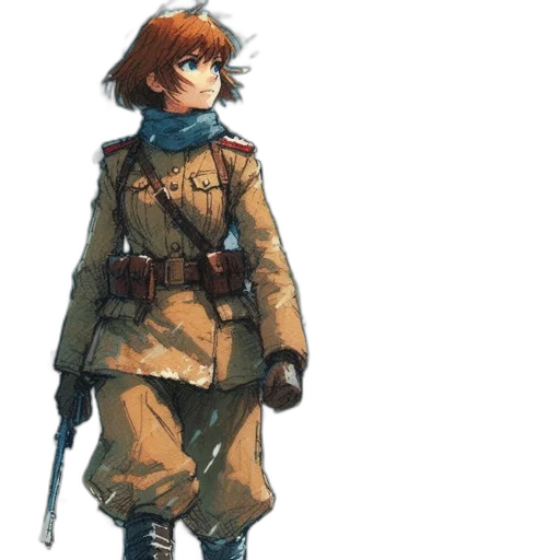 jacket, weapon, staff, concept art transparent PNG cut-out
