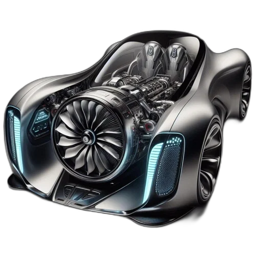 car, robot, 3d render, concept art transparent PNG cut-out