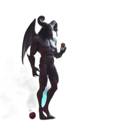 dragon, creature, staff, mask transparent PNG cut-out
