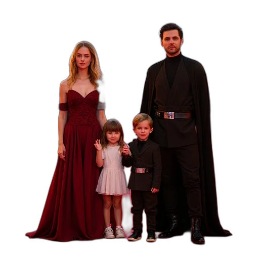dress, concept art, dark, family transparent PNG cut-out