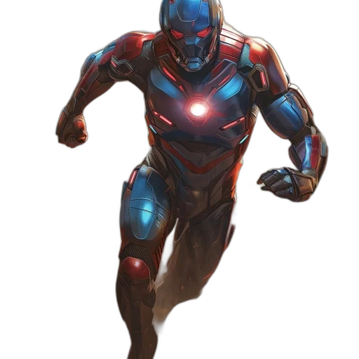 robot, concept art, comic book art, 3d render transparent PNG cut-out