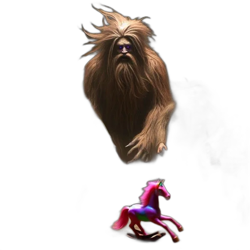 creature, animal, hair, dragon transparent PNG cut-out