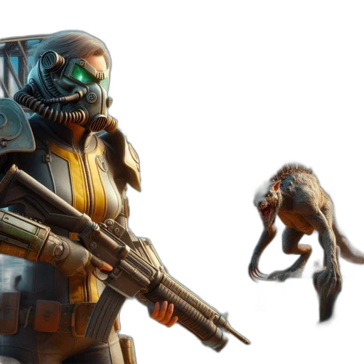 robot, weapon, creature, concept art transparent PNG cut-out