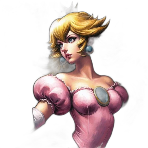 dress, crown, face, staff transparent PNG cut-out
