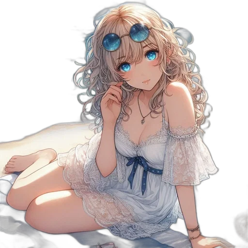 dress, crown, flower, face transparent PNG cut-out