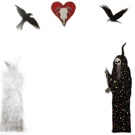 dress, jewelry, mask, creature transparent PNG cut-out