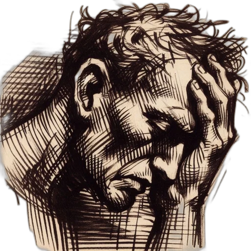 face, mask, photorealistic, pencil sketch transparent PNG cut-out