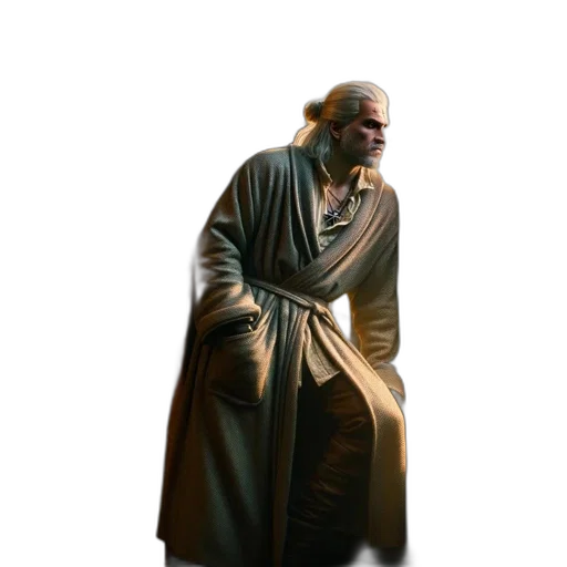 staff, sword, creature, jacket transparent PNG cut-out
