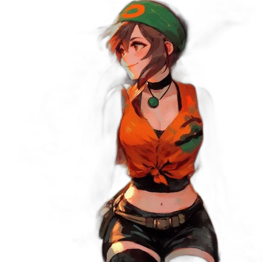 dress, staff, hat, weapon transparent PNG cut-out