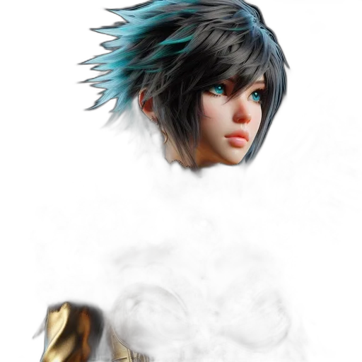 dragon, face, hair, mask transparent PNG cut-out