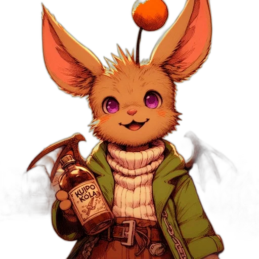 jacket, staff, animal, bottle transparent PNG cut-out