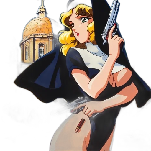 dress, weapon, staff, concept art transparent PNG cut-out