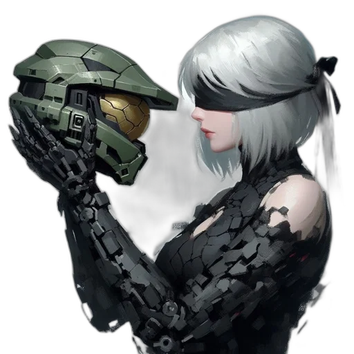 robot, weapon, mask, face transparent PNG cut-out