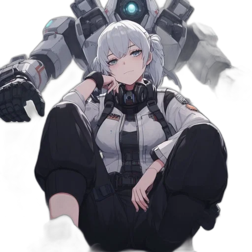 robot, weapon, jacket, creature transparent PNG cut-out