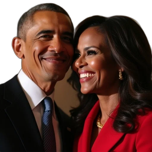 president, barack, wife, michelle transparent PNG cut-out