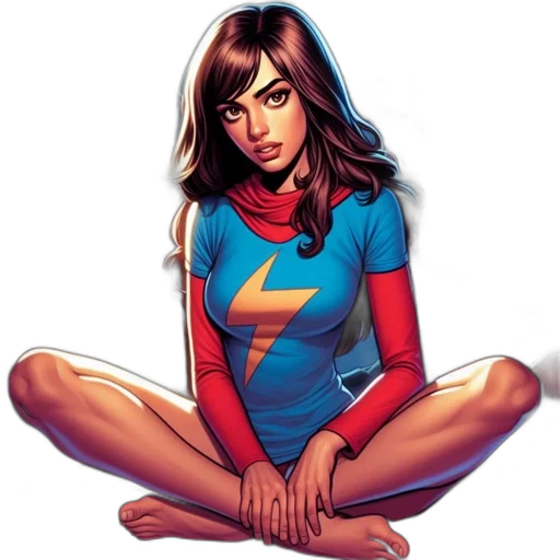 comic book art, concept art, cartoon, female transparent PNG cut-out
