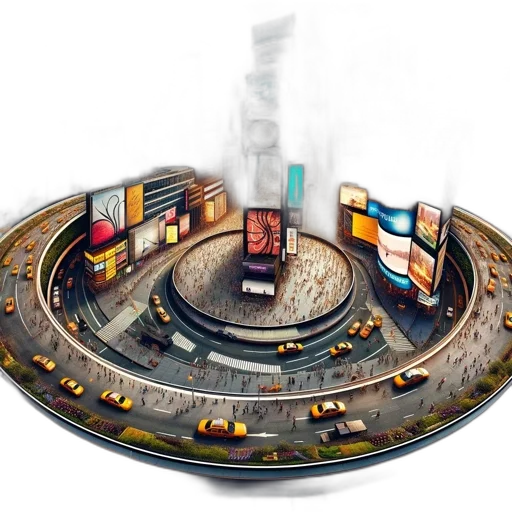 furniture, concept art, 3d render, city street transparent PNG cut-out
