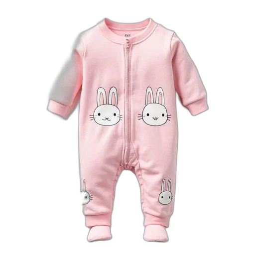 pink, white, bunny, print transparent PNG cut-out