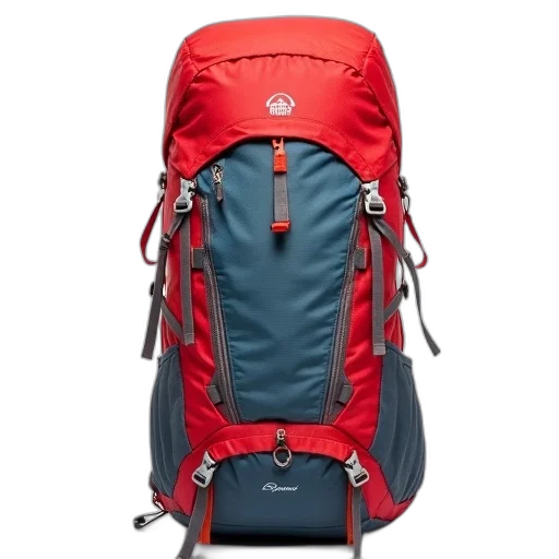 jacket, red, grey, hiking transparent PNG cut-out