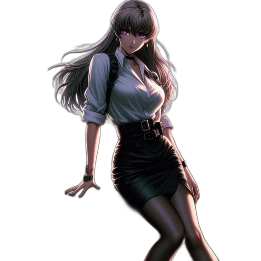 dress, staff, concept art, anime transparent PNG cut-out