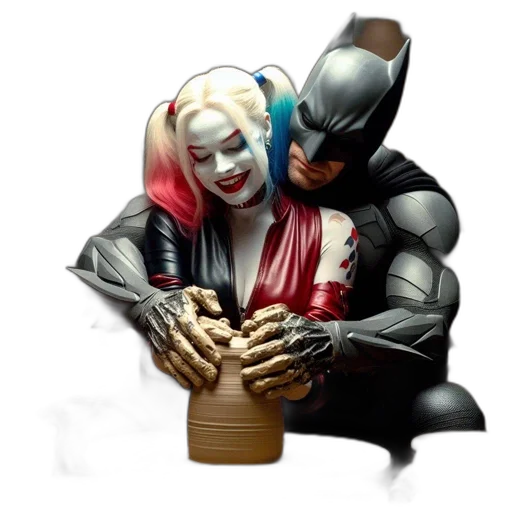 comic book art, concept art, 3d render, batman transparent PNG cut-out
