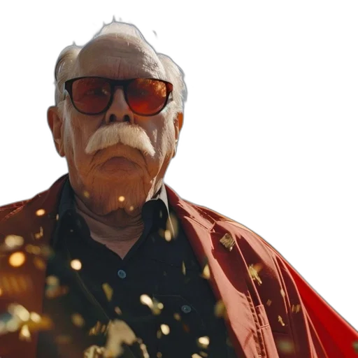 mask, elderly, man, mustache transparent PNG cut-out