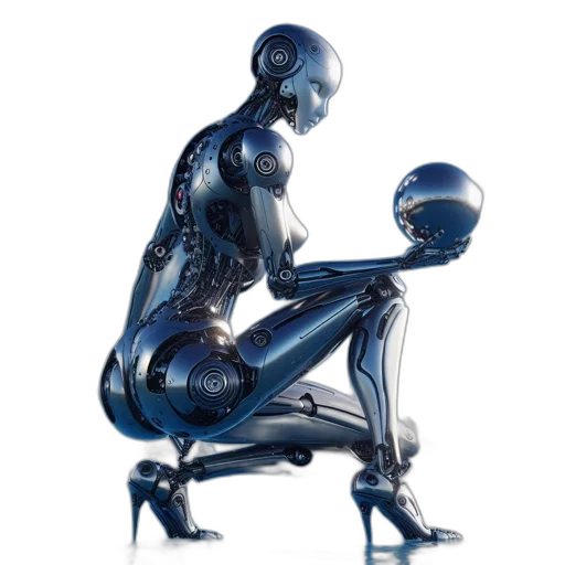 robot, furniture, concept art, cyberpunk transparent PNG cut-out