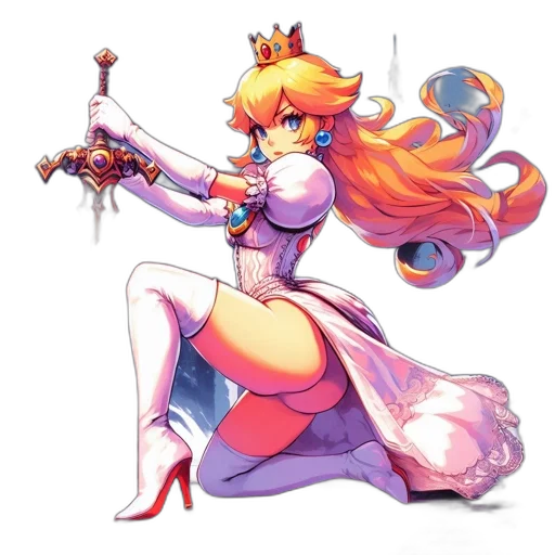 crown, staff, dress, weapon transparent PNG cut-out