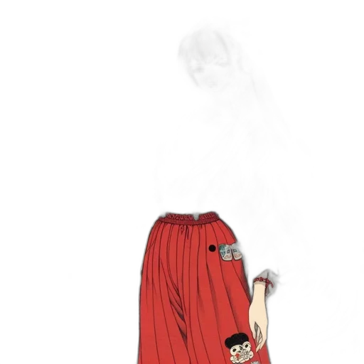 dress, mask, creature, staff transparent PNG cut-out