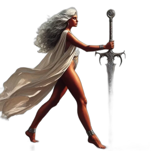 sword, weapon, staff, fantasy art transparent PNG cut-out
