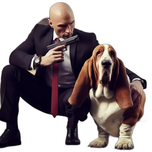 animal, concept art, suited, man transparent PNG cut-out