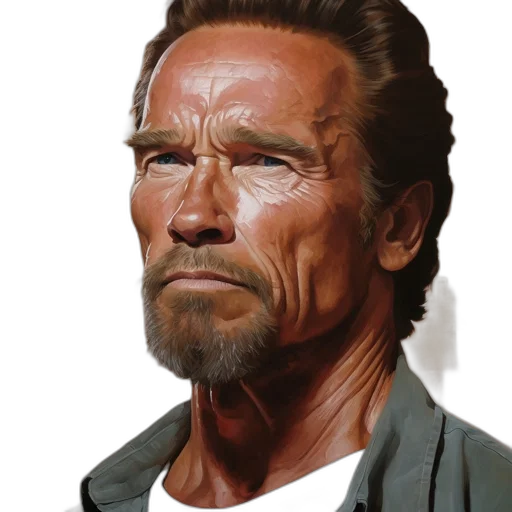 face, photorealistic, oil painting, concept art transparent PNG cut-out