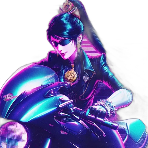 jacket, weapon, staff, cyberpunk transparent PNG cut-out