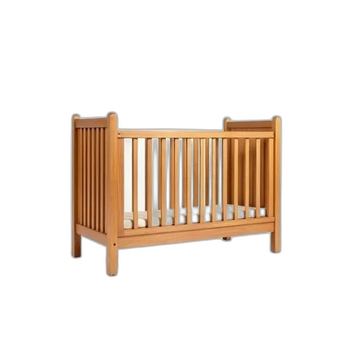 furniture, wooden, crib, simple transparent PNG cut-out