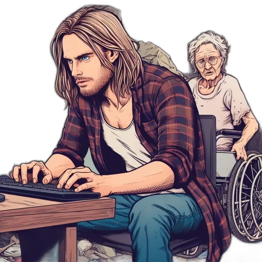 comic book art, concept art, pixel art, cartoon transparent PNG cut-out