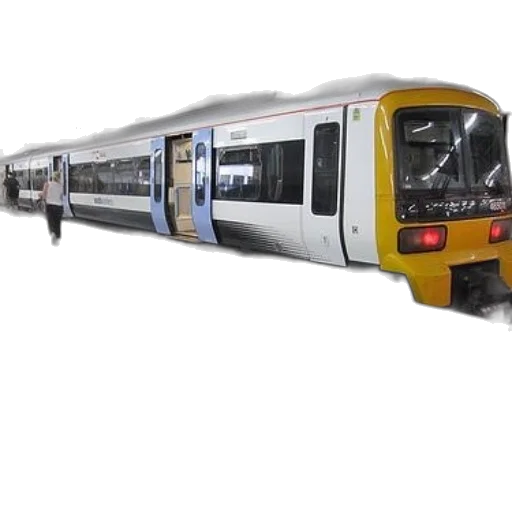 3d render, train, stationed, platform transparent PNG cut-out