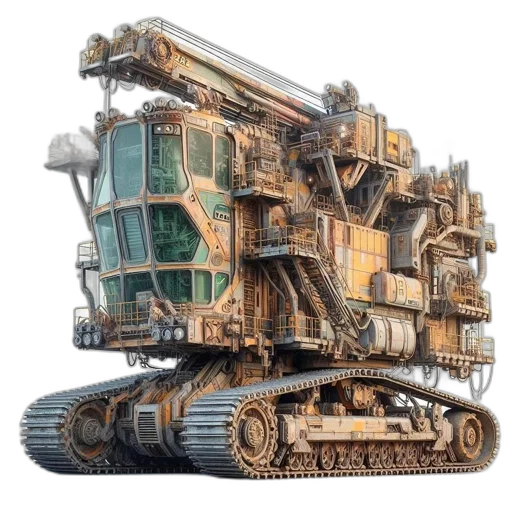 robot, weapon, car, concept art transparent PNG cut-out