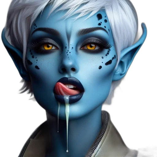 face, mask, creature, staff transparent PNG cut-out