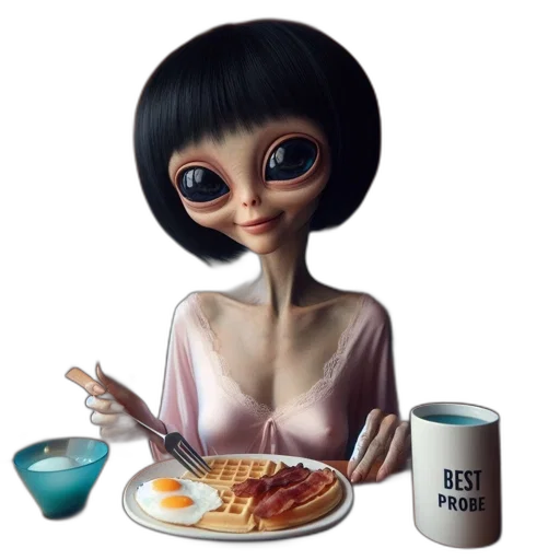 food, dress, robot, face transparent PNG cut-out