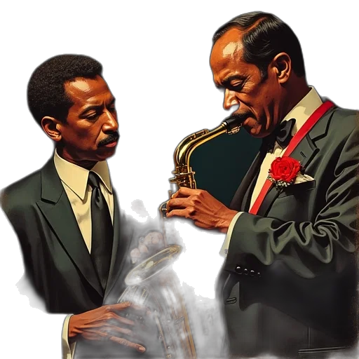 concept art, rudy, dizzy, gillespie transparent PNG cut-out