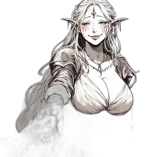 dragon, dress, staff, creature transparent PNG cut-out