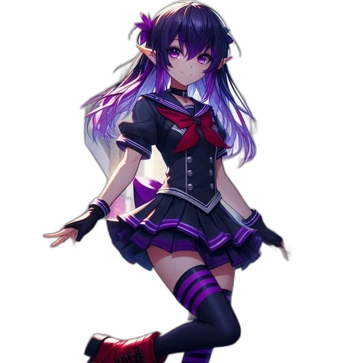 dress, staff, weapon, creature transparent PNG cut-out