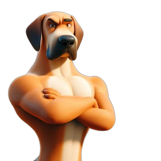 animal, 3d render, concept art, photorealistic transparent PNG cut-out